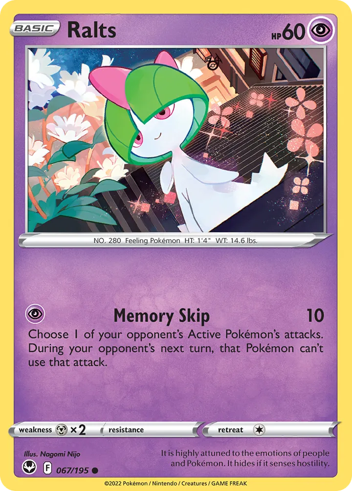 Sword & Shield—Silver Tempest 英語版 Ralts 67 カード表面