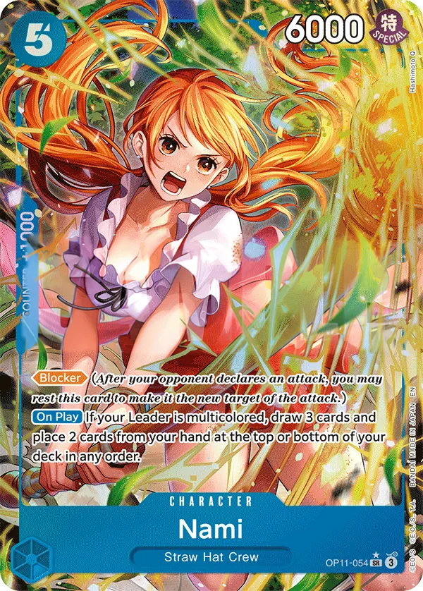 Front of Nami OP11-054 · Parallel, A Fist of Divine Speed English