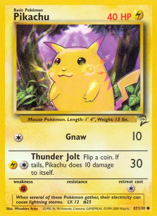 Base Set 2 英語版 Pikachu 87 カード表面