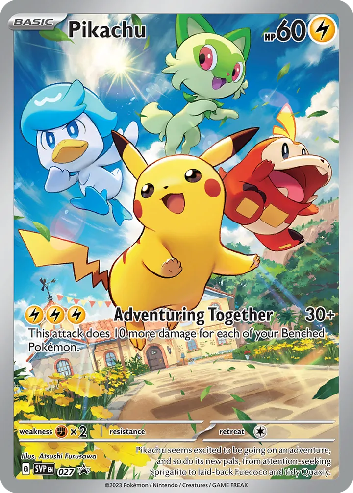 SVP Black Star Promos 영어판 Pikachu 27 카드 앞면