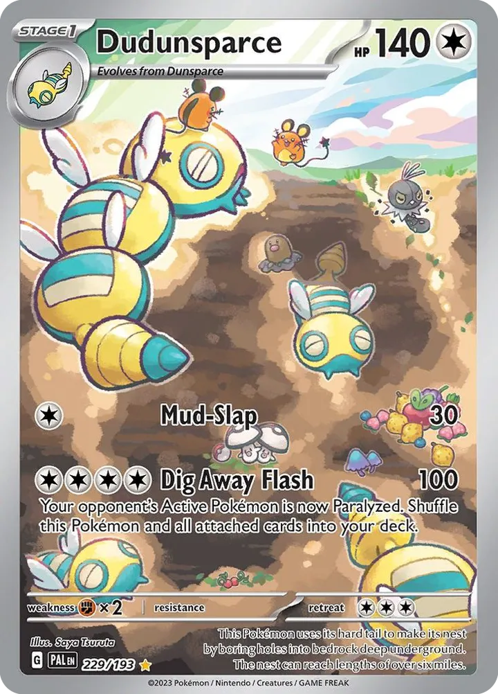 Scarlet & Violet—Paldea Evolved 英語版 Dudunsparce 229 カード表面
