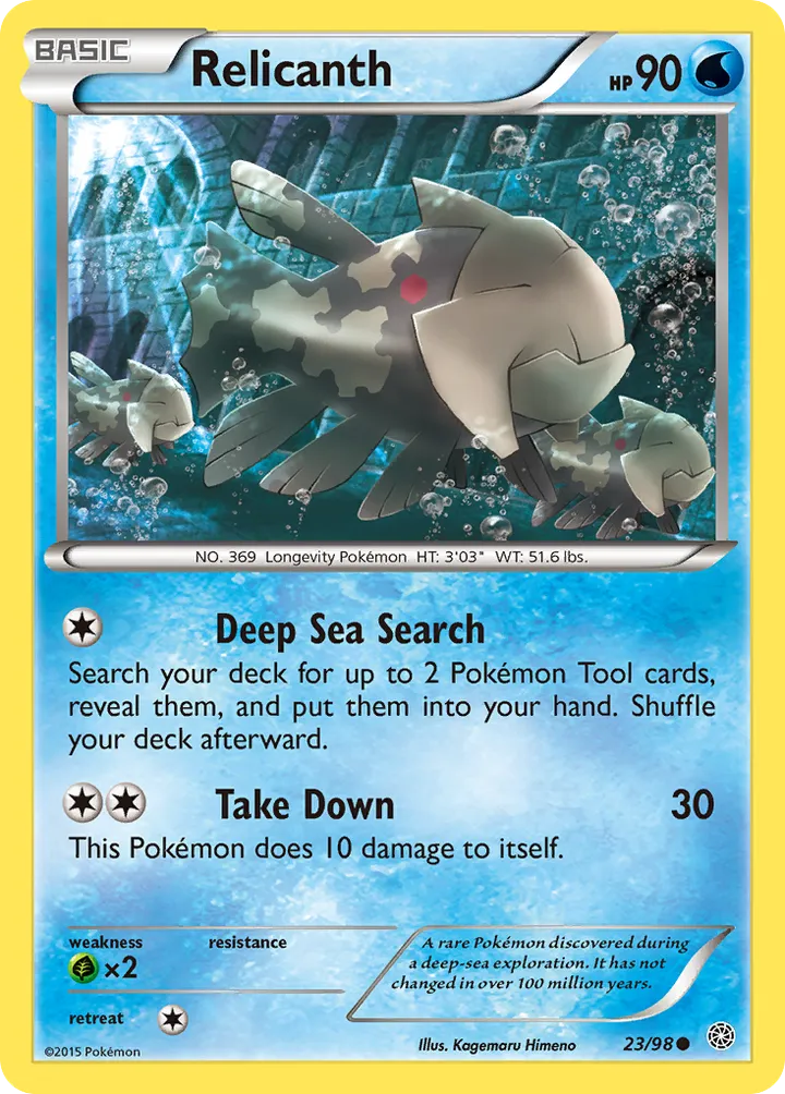 XY—Ancient Origins 英語版 Relicanth 23 カード表面