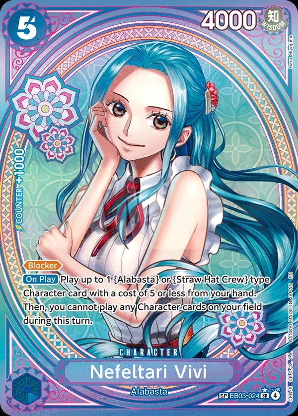 One Piece Heroines Edition 英語版 Nefeltari Vivi EB03-024 · パラレル 2 カード表面