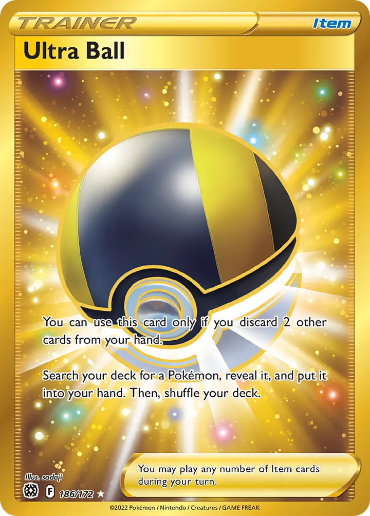 Sword & Shield—Brilliant Stars 영어판 Ultra Ball 186 카드 앞면