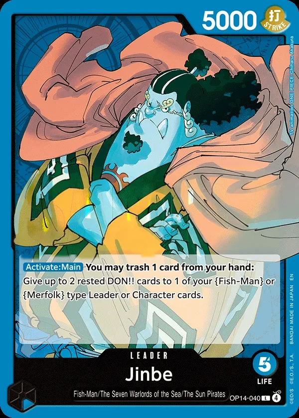 The Azure Sea's Seven 영어판 Jinbe OP14-040 카드 앞면