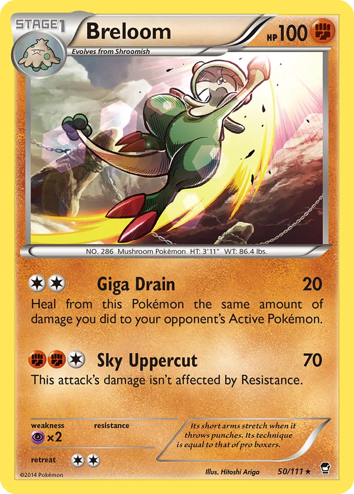 XY—Furious Fists 英語版 Breloom 50 カード表面