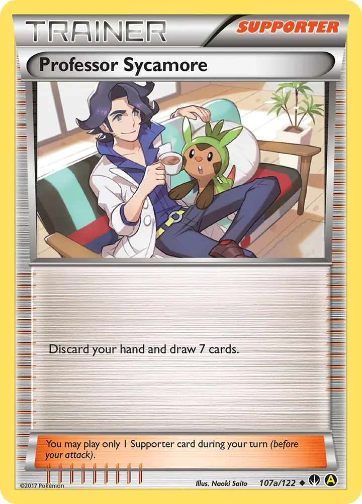 XY—BREAKpoint 영어판 Professor Sycamore 107a 카드 앞면