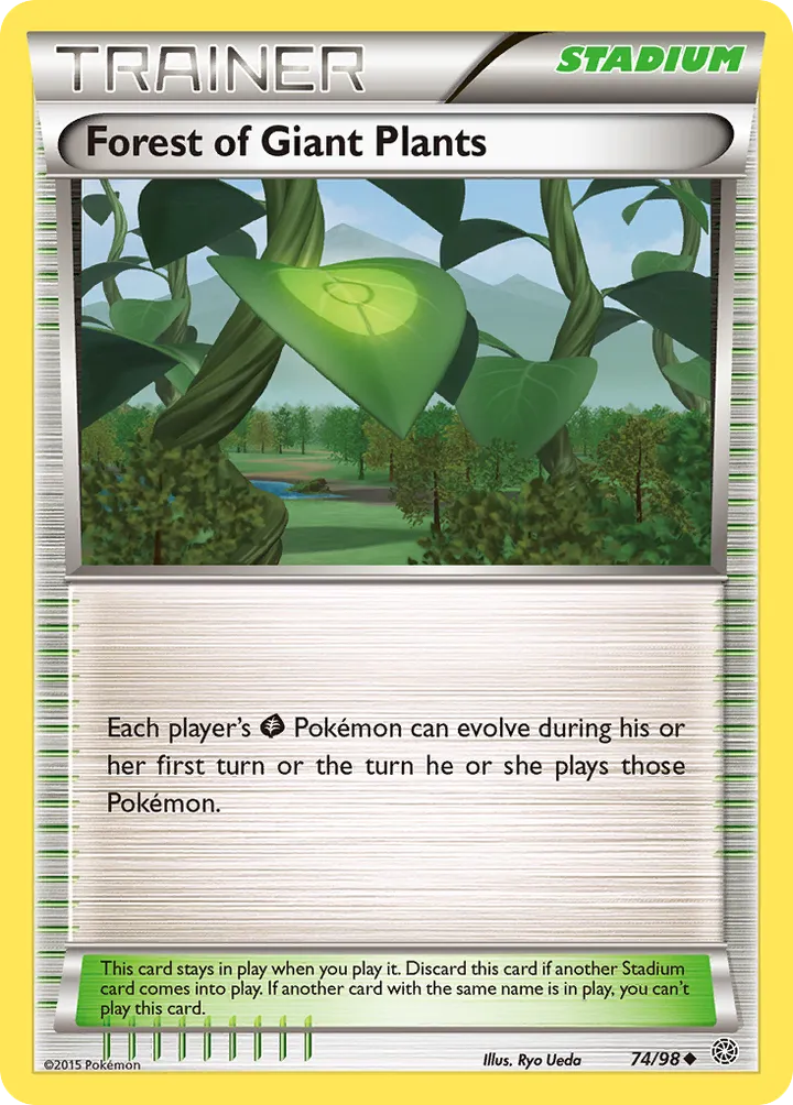 XY—Ancient Origins 영어판 Forest of Giant Plants 74 카드 앞면