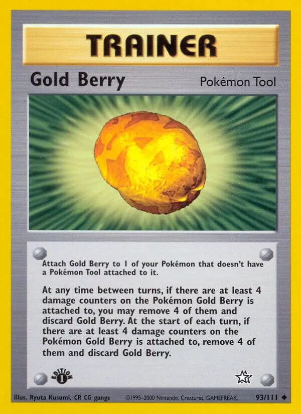 Neo Genesis 영어판 Gold Berry 93 카드 앞면