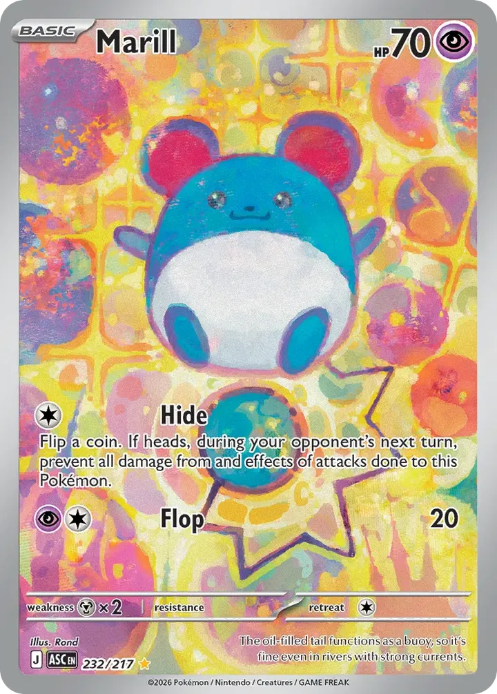 Mega Evolution—Ascended Heroes 영어판 Marill 232 카드 앞면