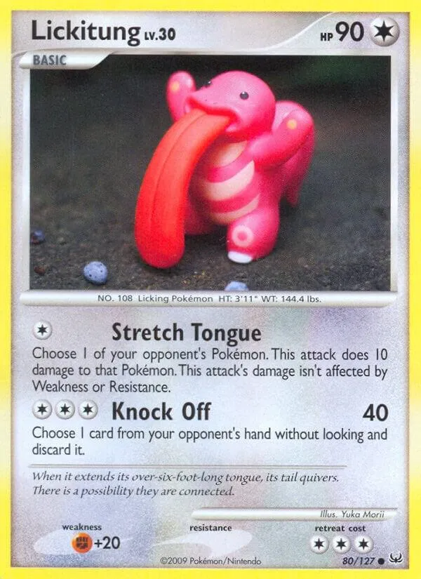 Platinum 영어판 Lickitung 80 카드 앞면