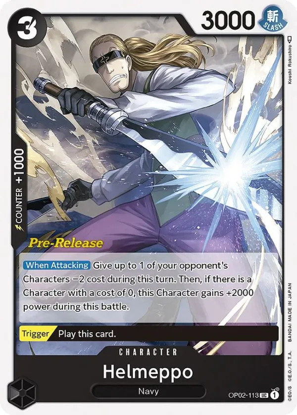 Paramount War 英語版 Helmeppo OP02-113 · プレリリース カード表面