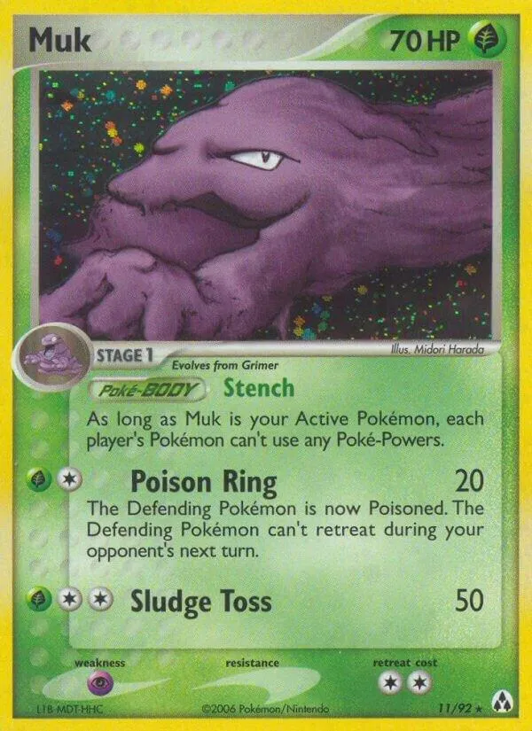 EX Legend Maker 영어판 Muk 11 카드 앞면