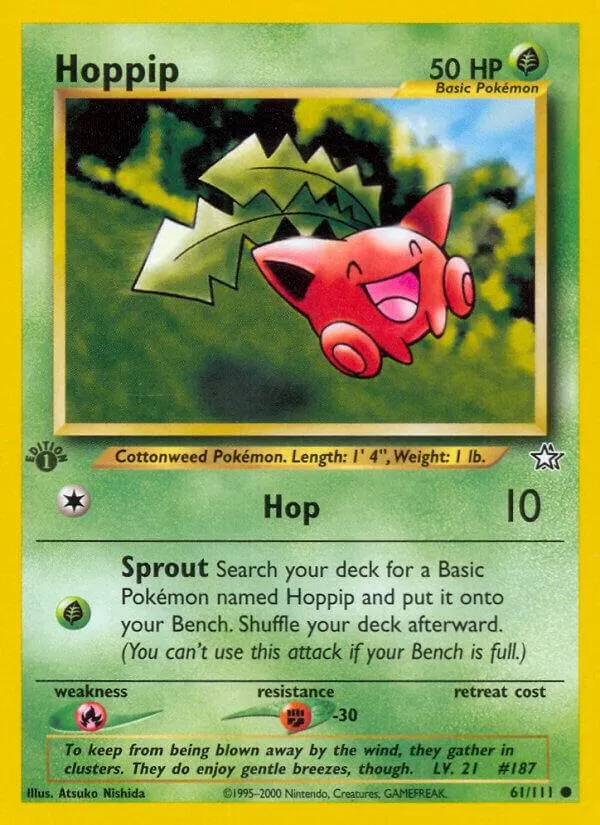 Neo Genesis 영어판 Hoppip 61 카드 앞면