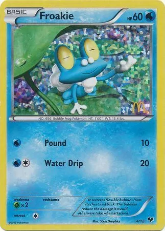 McDonald's Collection 2014 영어판 Froakie 4 카드 앞면