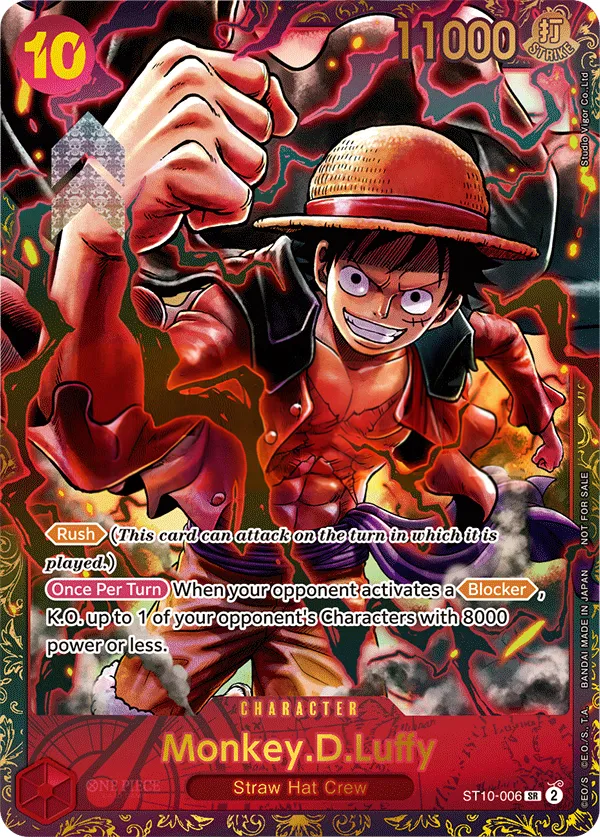 The Three Captains 영어판 Monkey.D.Luffy ST10-006 · 챔피언십 카드 앞면