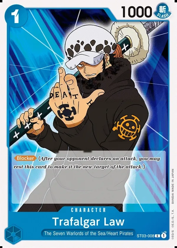 The Seven Warlords of the Sea 英語版 Trafalgar Law ST03-008 カード表面