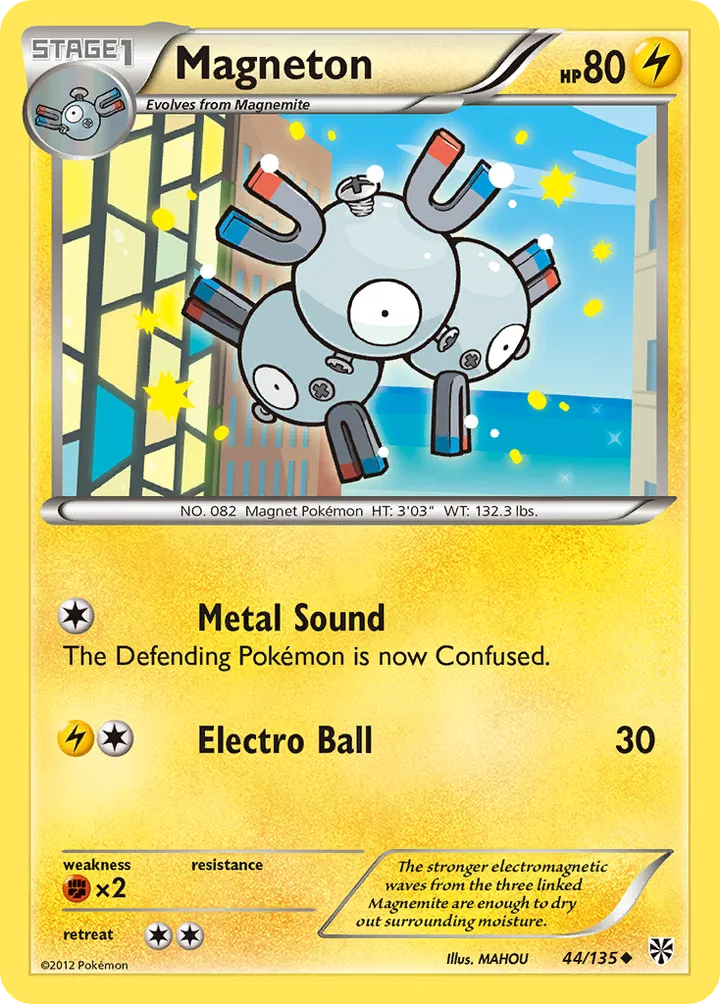 Black & White—Plasma Storm 영어판 Magneton 44 카드 앞면