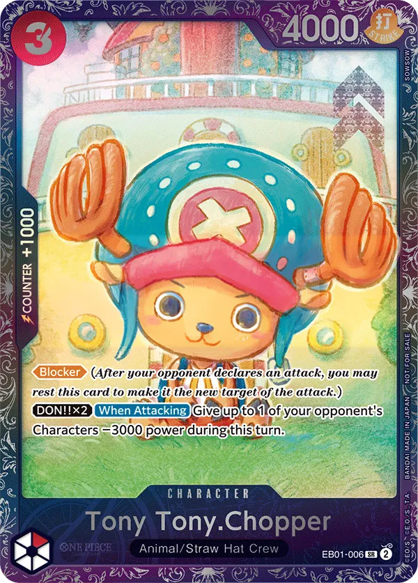 Memorial Collection 영어판 Tony Tony.Chopper EB01-006 · 패럴렐 3 카드 앞면