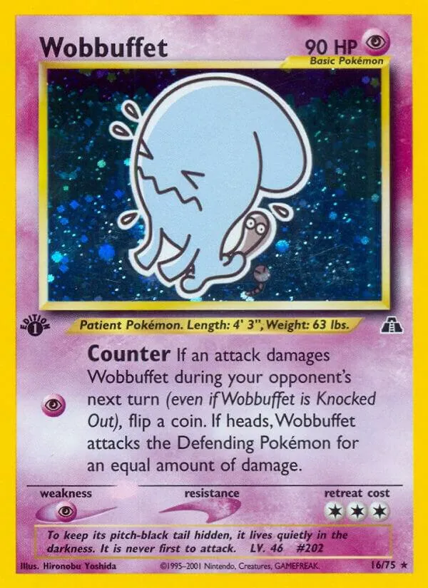 Neo Discovery 영어판 Wobbuffet 16 카드 앞면