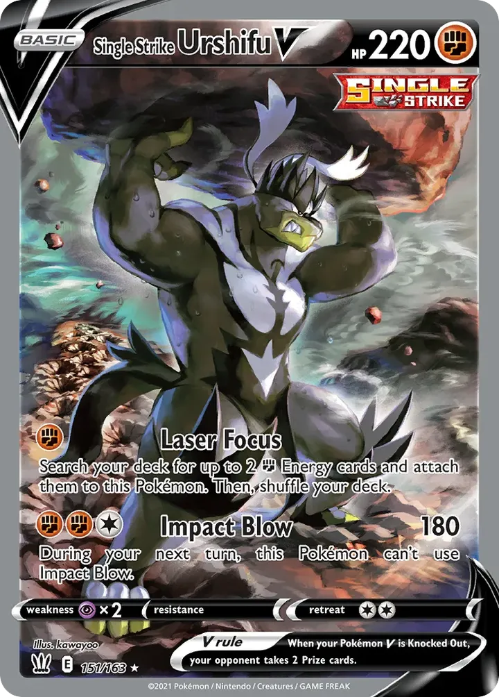 Sword & Shield—Battle Styles 영어판 Single Strike Urshifu V 151 카드 앞면
