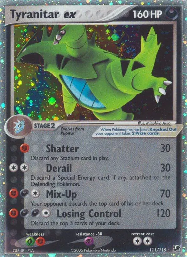 EX Unseen Forces 英語版 Tyranitar ex 111 カード表面