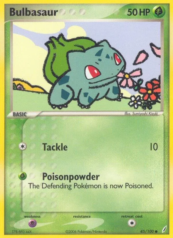 EX Crystal Guardians 英語版 Bulbasaur 45 カード表面