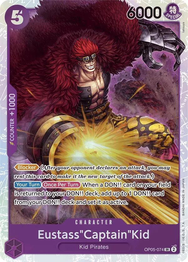 Awakening of the New Era 英語版 Eustass"Captain"Kid OP05-074 カード表面