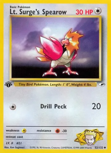 Lt. Surge's Spearow 52 $1.03