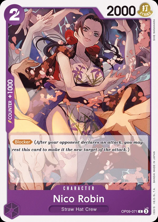 Emperors in the New World 영어판 Nico Robin OP09-071 카드 앞면