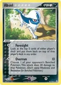 EX Holon Phantoms 영어판 Absol 18 카드 앞면