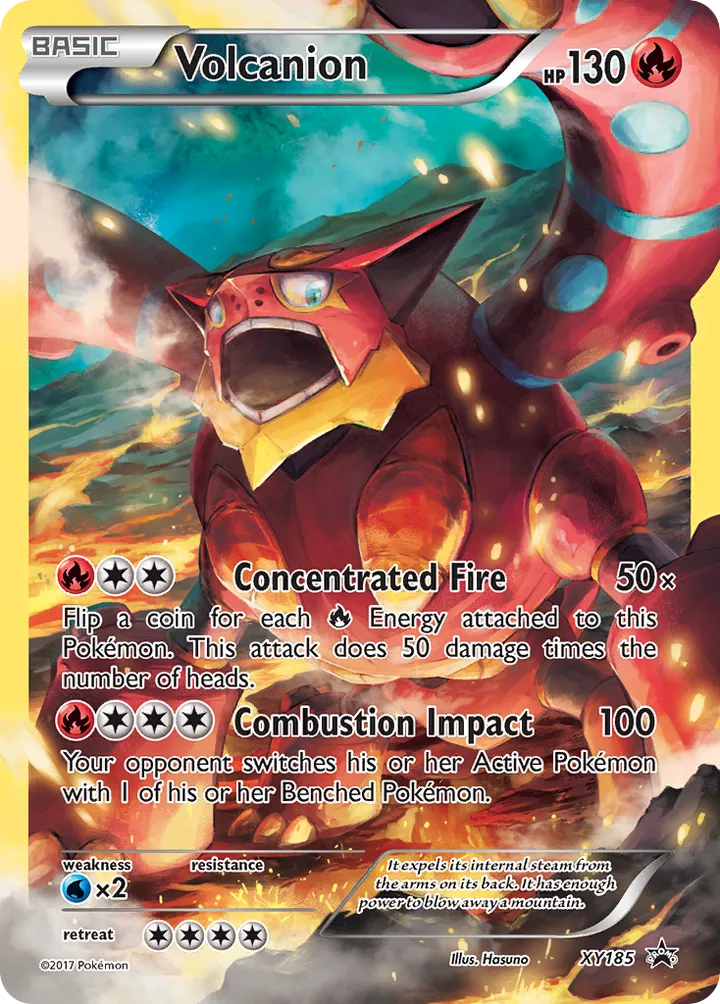 XY Black Star Promos 英語版 Volcanion XY185 カード表面
