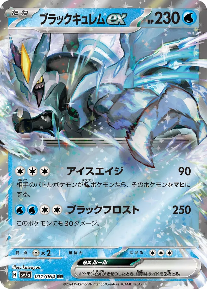 Front of Black Kyurem ex 11, 楽園ドラゴーナ Japanese