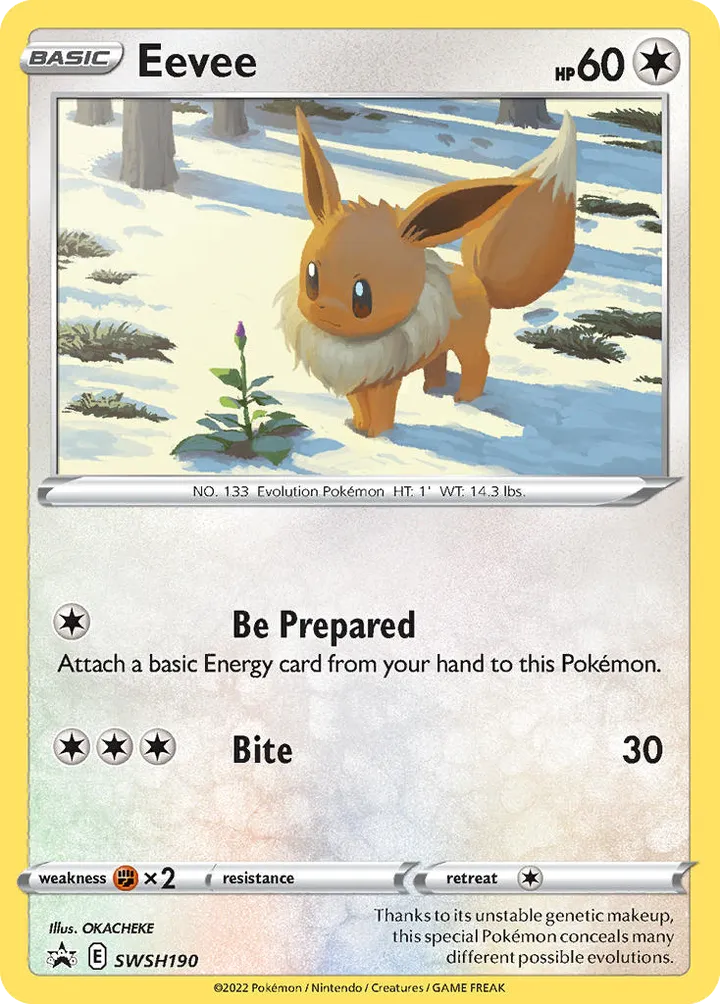 SWSH Black Star Promos 英語版 Eevee SWSH190 カード表面