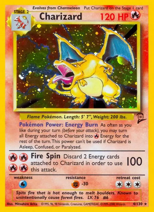 Base Set 2 英語版 Charizard 4 カード表面