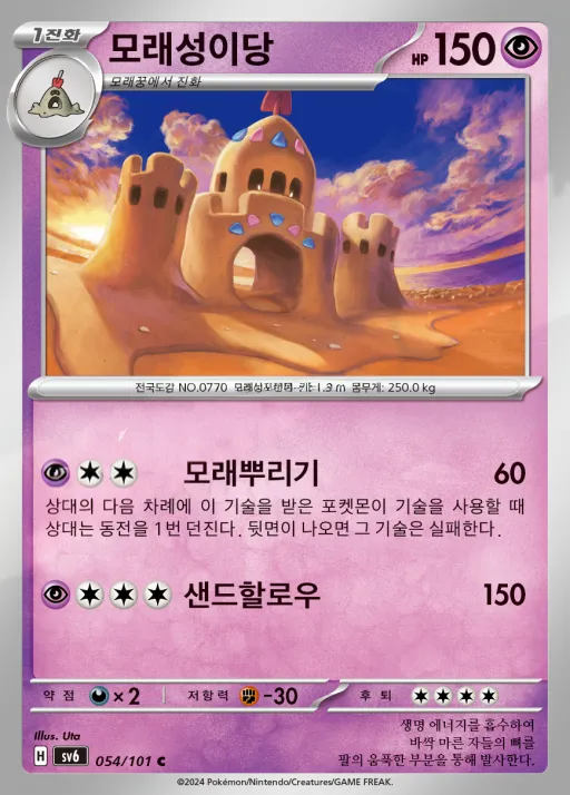 Front of 모래성이당 54, 변환의 가면 Korean