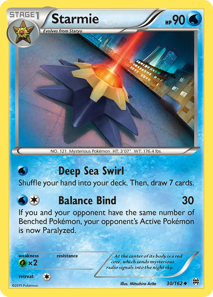 XY—BREAKthrough 英語版 Starmie 30 カード表面