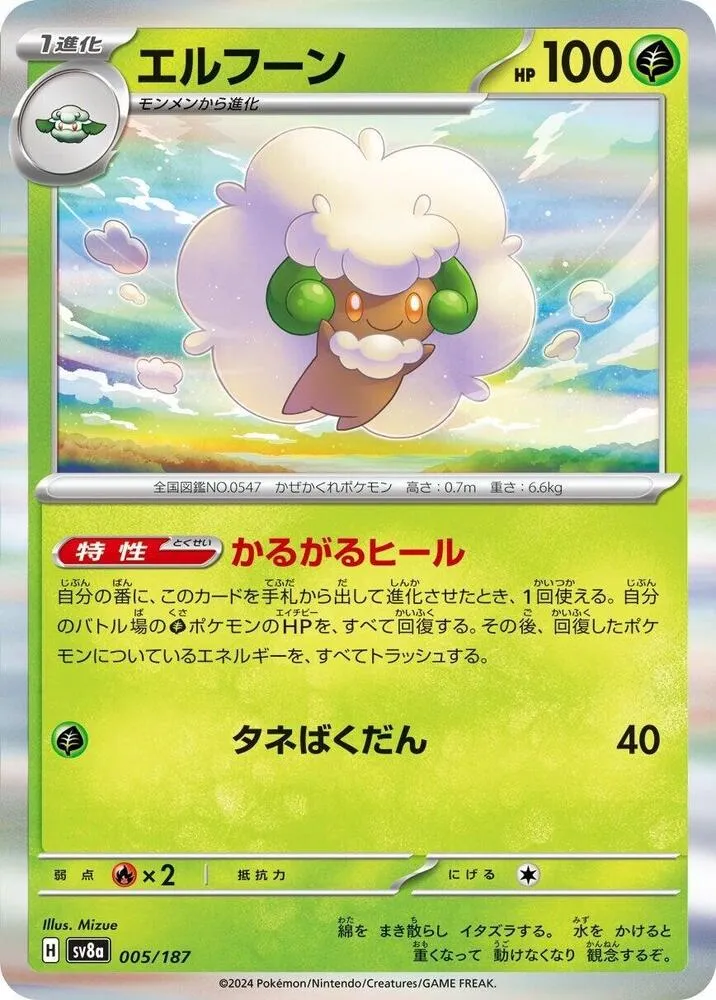 Front of Whimsicott 5, テラスタルフェスex Japanese