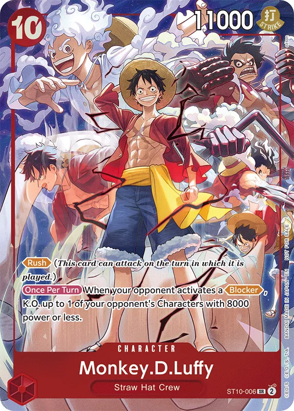 The Three Captains 영어판 Monkey.D.Luffy ST10-006 · 패럴렐 4 카드 앞면