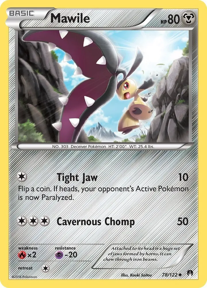 XY—BREAKpoint 영어판 Mawile 78 카드 앞면