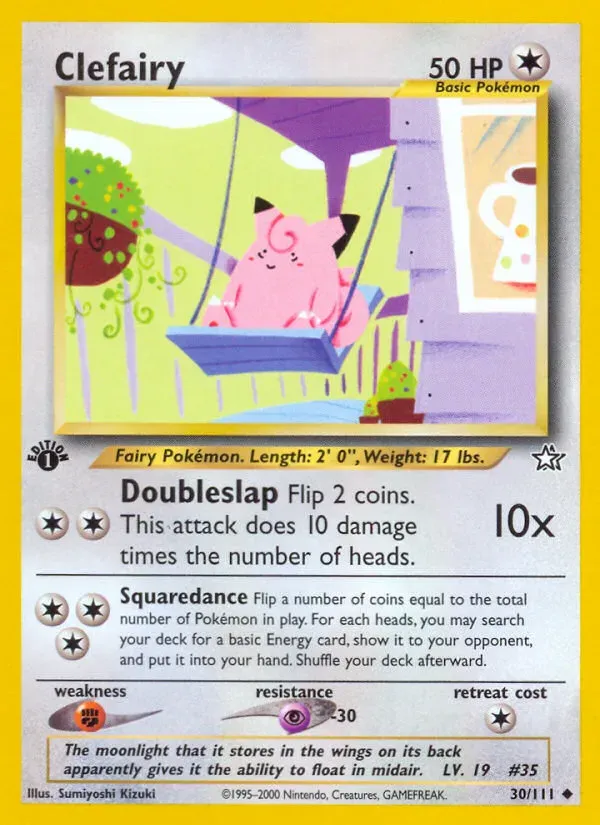 Neo Genesis 영어판 Clefairy 30 카드 앞면
