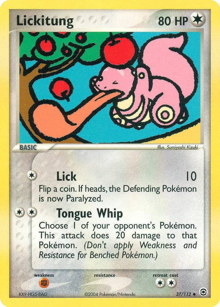 EX FireRed & LeafGreen 英語版 Lickitung 37 カード表面