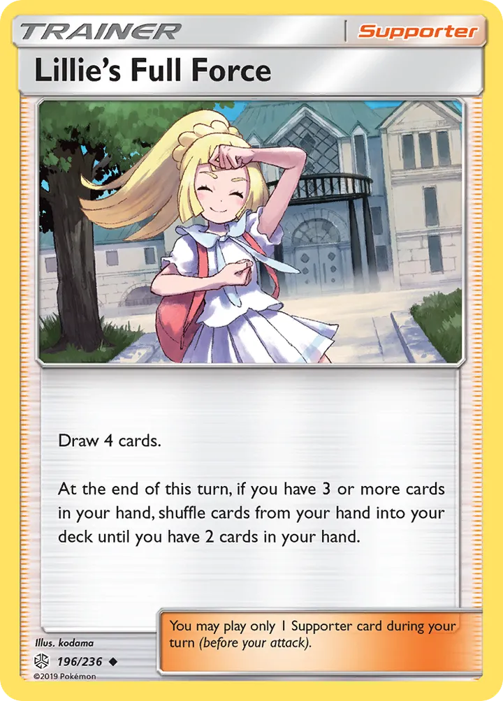 Sun & Moon—Cosmic Eclipse 英語版 Lillie's Full Force 196 カード表面