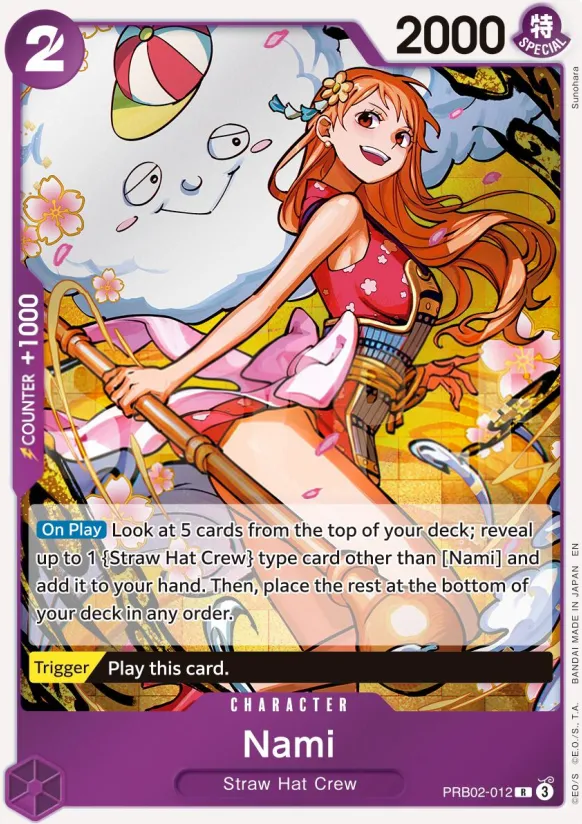 One Piece Card The Best vol.2 英語版 Nami PRB02-012 カード表面