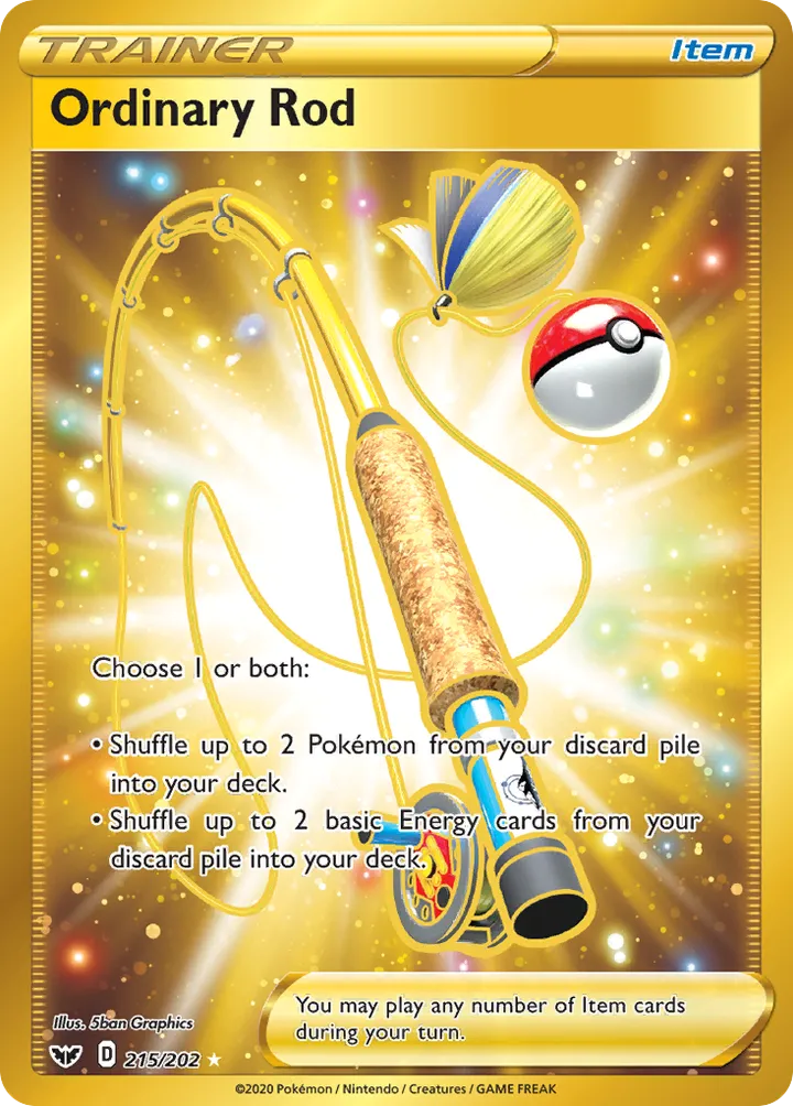 Sword & Shield 英語版 Ordinary Rod 215 カード表面