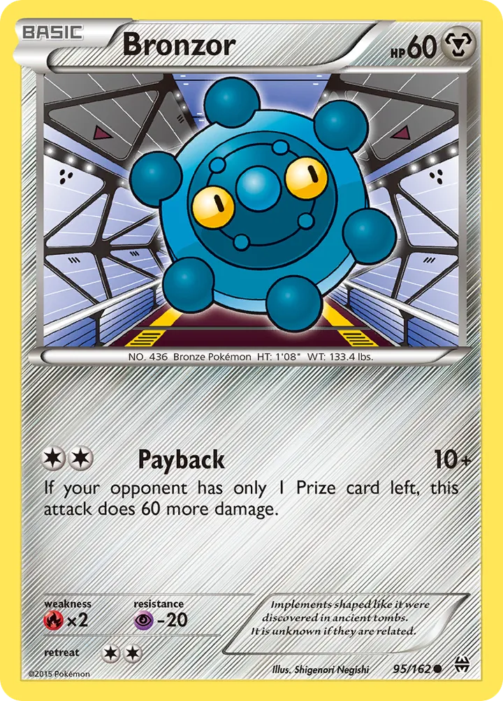 XY—BREAKthrough 英語版 Bronzor 95 カード表面