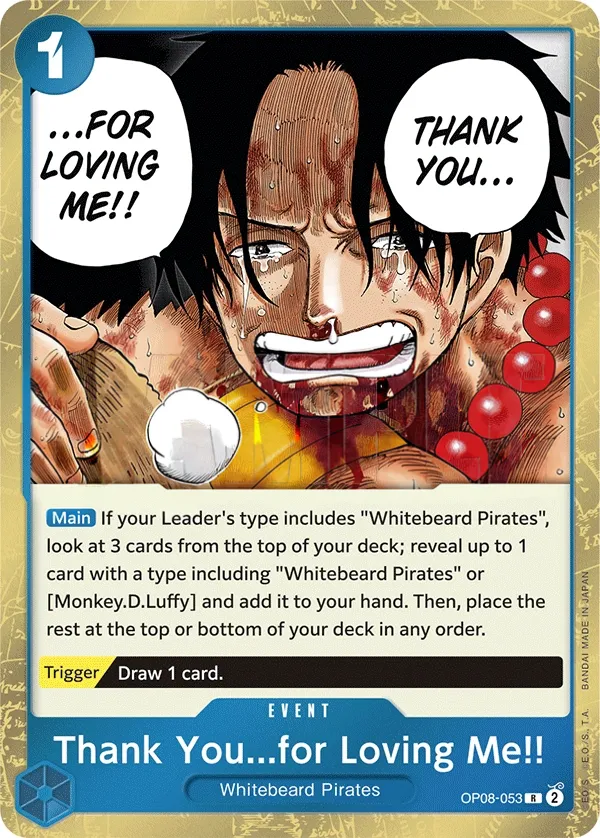 Front of Thank You...for Loving Me!! OP08-053, Two Legends English
