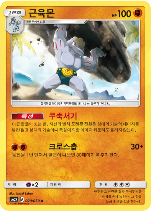 Front of 근육몬 29, 알로라의 햇빛 Korean
