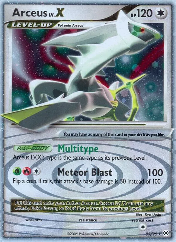 Platinum—Arceus 英語版 Arceus LV.X 95 カード表面