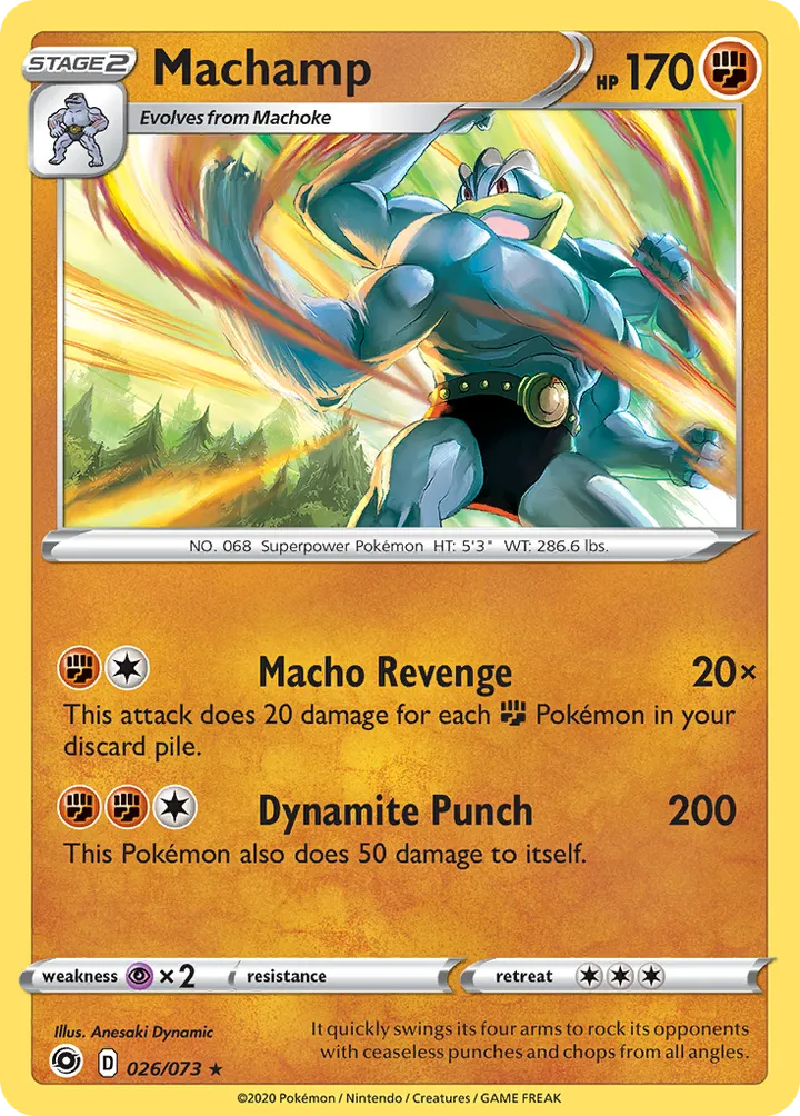 Champion's Path 영어판 Machamp 26 카드 앞면
